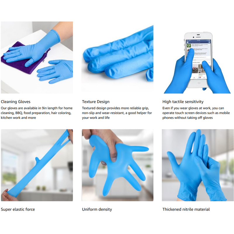 Disposable Safety Work Gloves Manufacturer - Microflex Black Nitrile Powder-Free Latex-Free Waterproof Chemical Resistant
