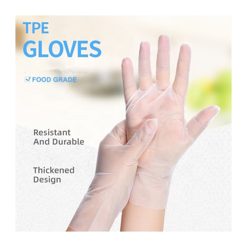 Barber Glove Manufacturer - Hair Hand Free Powder Blue Elastic Soft Tpe Nurse Safety Gloves