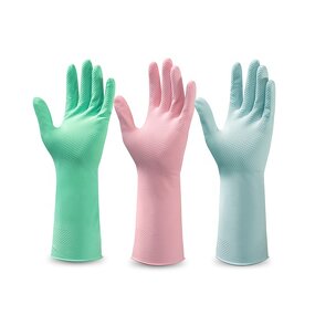 Latex Glove Manufacturer - Anboson Reusable Manufacturer 12inch Long Sleeve Pink for Toilet Dish Washing