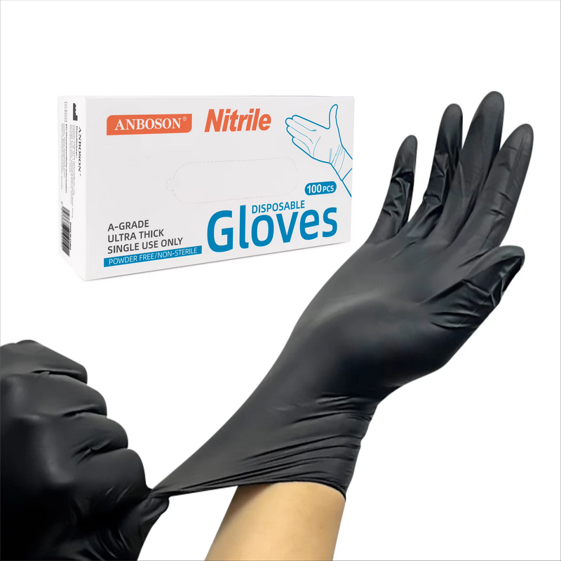 Disposable Nitrile Gloves Manufacturer - CE Certified Comfortable Blue Waterproof Durable for Household Cleaning