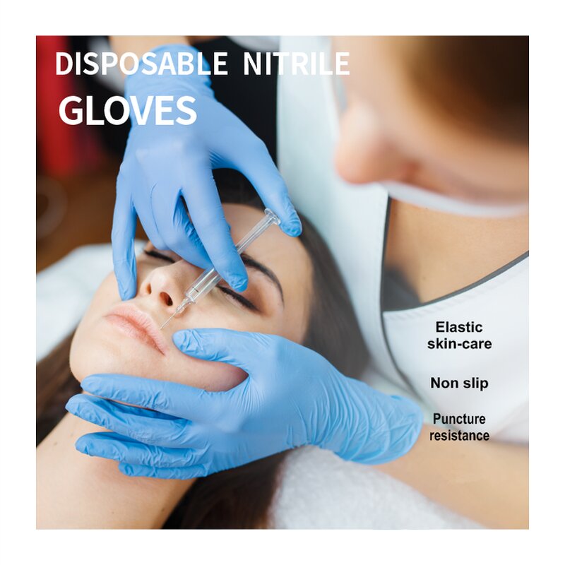 Disposable Nitrile Gloves Manufacturer - Blue Powder-Free Latex Bulk Box Waterproof for Household Cleaning Industrial