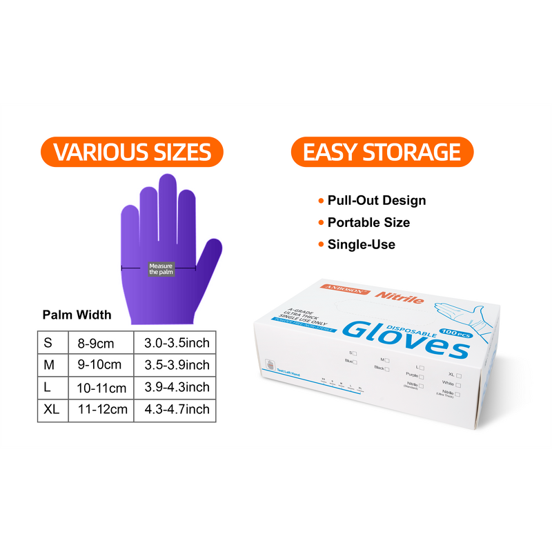 Disposable Nitrile Gloves Manufacturer - Color Differentiated Purple Powder Free Latex Free for Task Specific Hygiene