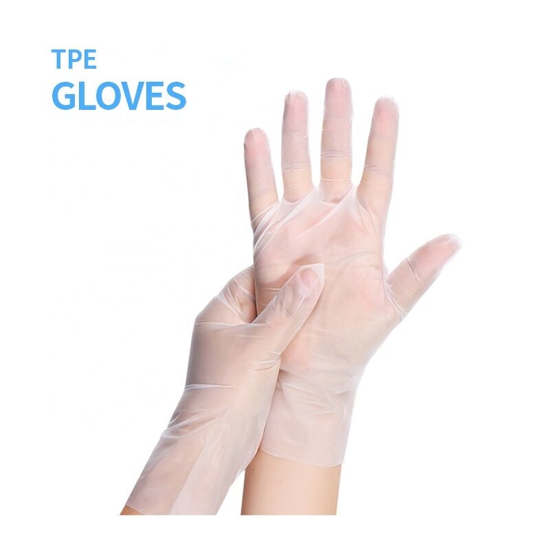 Barber Glove Manufacturer - Hair Hand Free Powder Blue Elastic Soft Tpe Nurse Safety Gloves