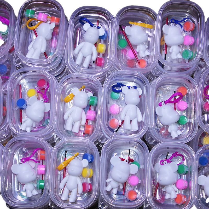 Acrylic Paints Manufacturer - Creative Decoration Plastic Case Package 24 Colors DIY Kits for Children Violet Bear Design