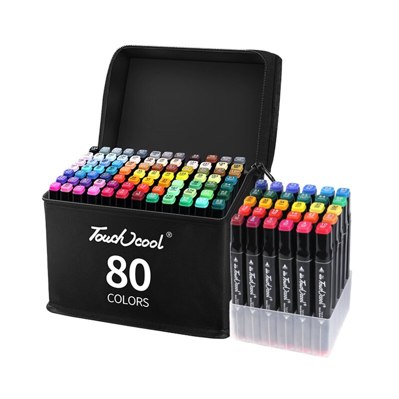Permanent Marker Pens Manufacturer - 24/48/80/168 Colors Alcoholic Oil-Based Non-Toxic for Paper Writing