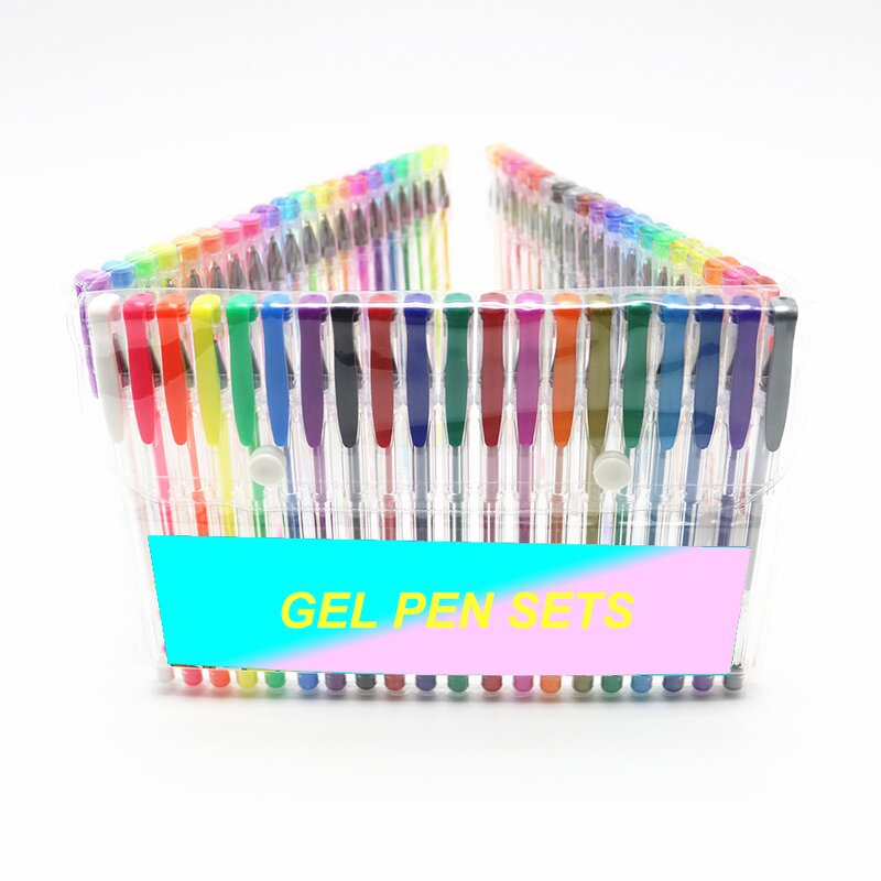 Glitter Gel Marker Pen Set Manufacturer - 60-Color Adult Coloring Book Writing & Painting Plastic Material