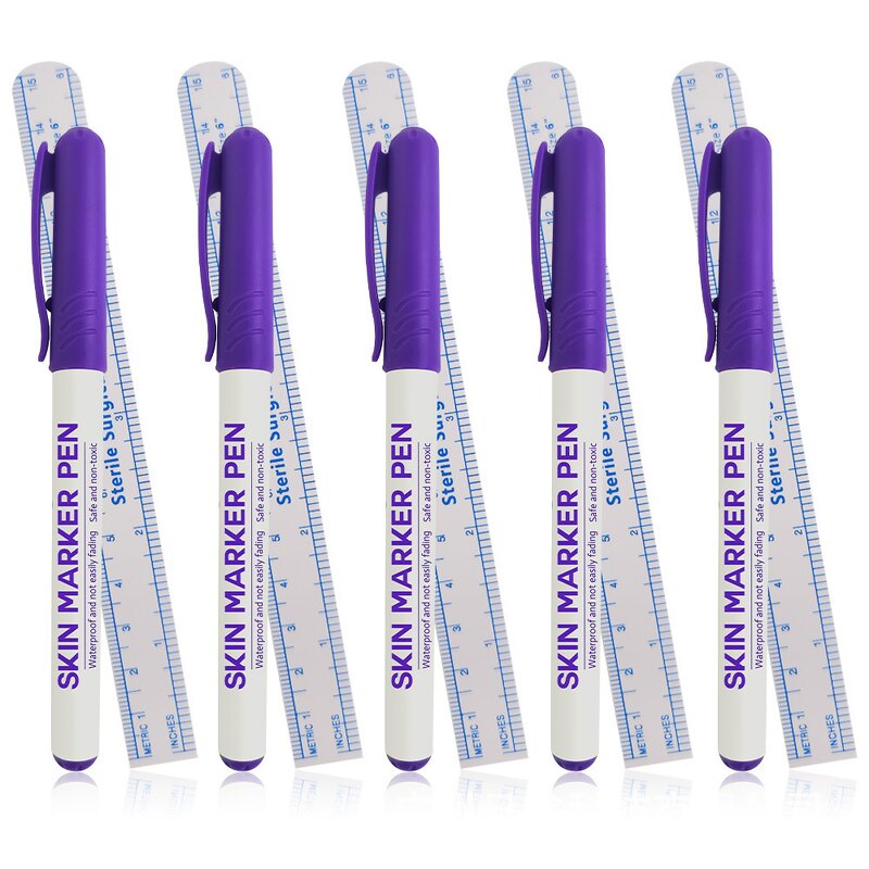 Surgical Skin Markers Manufacturer - Custom Logo Disposable Violet Ink Flat Brush Tip 10mm for Hospitals Clinics