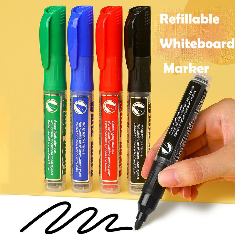 Whiteboard Markers Refillable Ink Manufacturer - Dry-Erase Ink in White Color