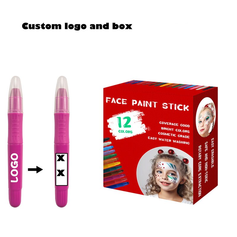 Wax Twist Crayon Set Manufacturer - Halloween Makeup 12 Colors Temporary & Erasable for Face & Body