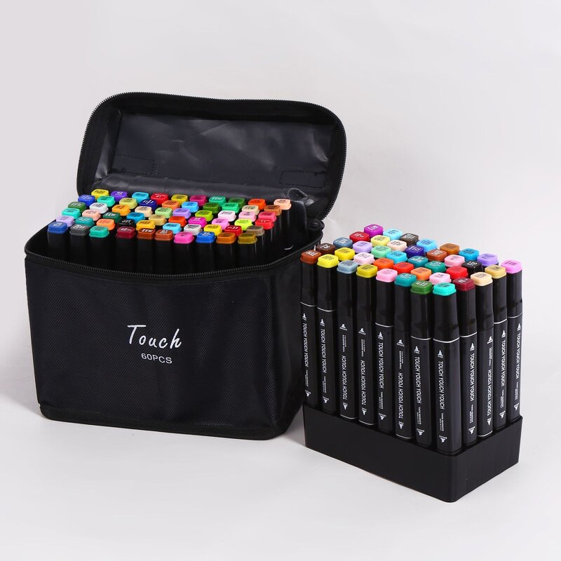 Sketching Markers Manufacturer - 36-Color Pack Alcoholic with Dual Brush and Chisel Tips for Paper Writing