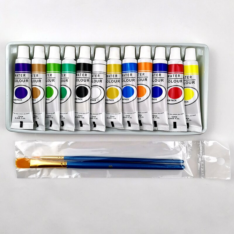 Acrylic Paint Artist Gift Set Manufacturer - Customizable 12ml Professional Non-Toxic Certified Safe 12 Colors Educational