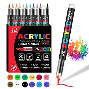Paint Markers Manufacturer - Multi-Function DIY Custom Logo 48 Colors Artist Liquid Acrylic Rock Fabric Glass Pens