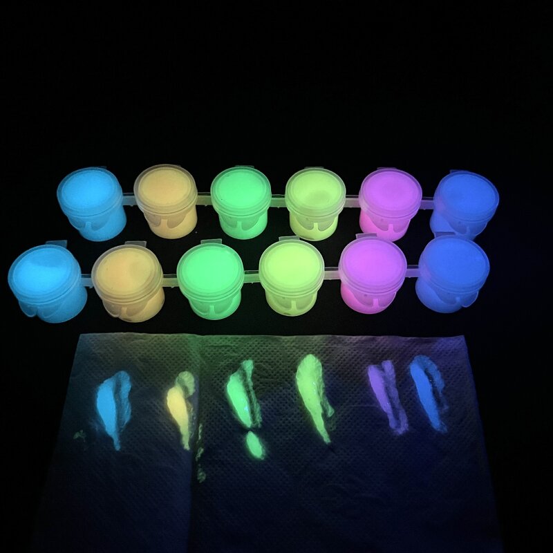 Acrylic Paint Set Manufacturer - 6-Color Non-Toxic Neon Safe Glow-in-the-Dark for Canvas Art Paper Glass