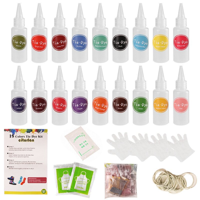 Powder Paint Kit Manufacturer - Custom Logo 36 Colors Art Supplier Tie Dye Kits for Party