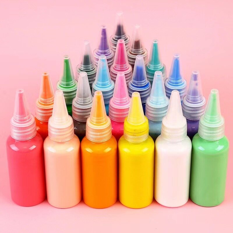 Art Craft Gift Set Manufacturer - 24 Colors 60 ML Pouring Paint Fluid Paint for Bear Toys