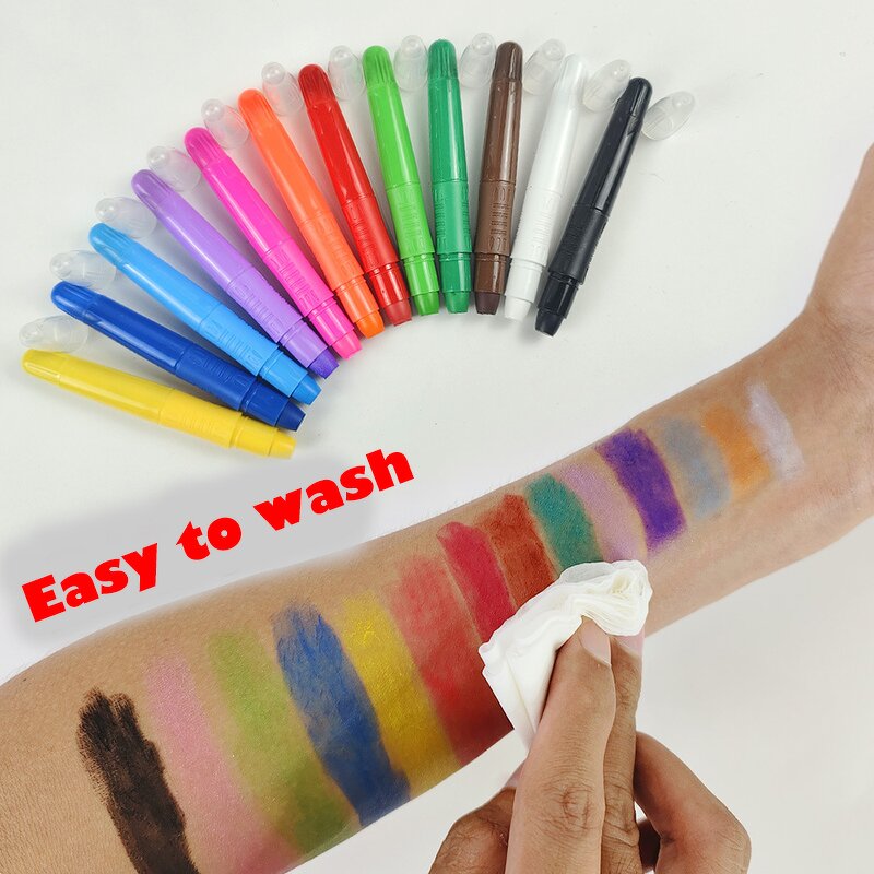 Twist Crayon Kit Manufacturer - Hot Sale Festive Makeup Washable Party Face Crayons