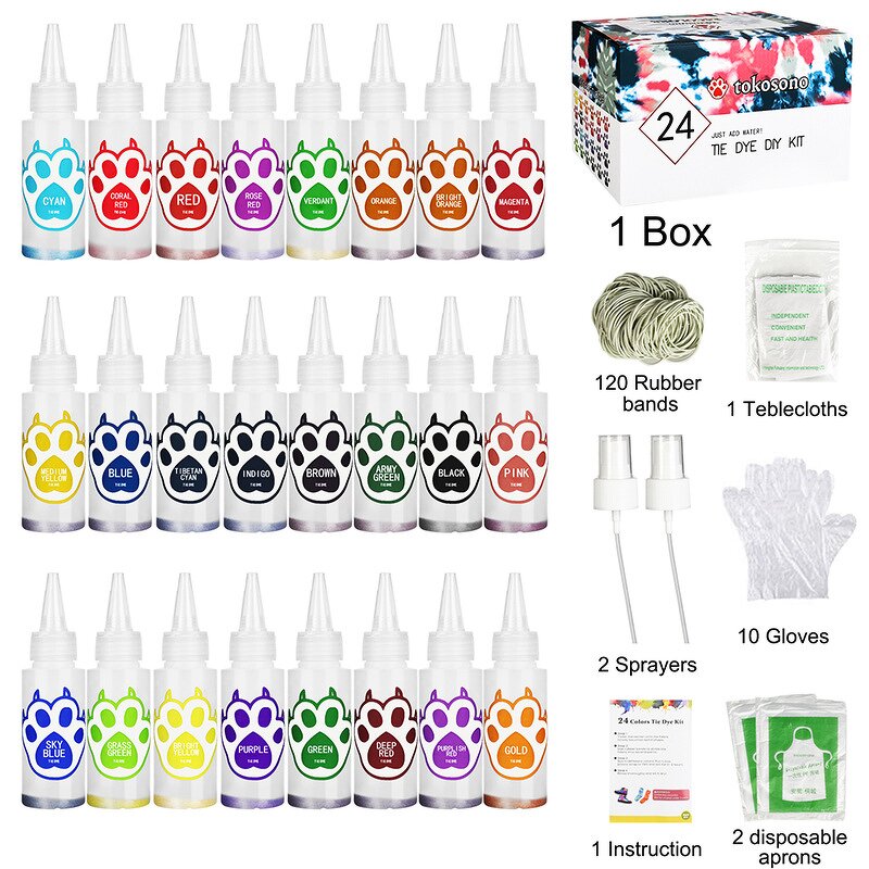 Tie Dye Kit Manufacturer - Non-Toxic for DIY Handmade Party Projects Easy for Textile Fabric Handmade