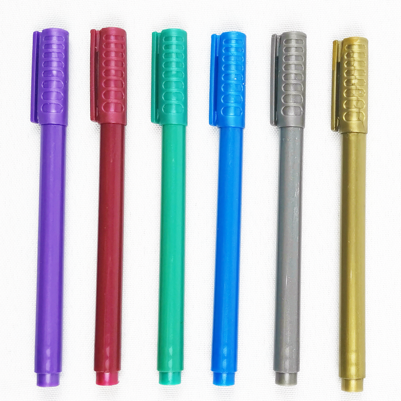 Metallic Wine Glass Markers Manufacturer - Non Toxic Safe Custom Logo Box 6 Packs Drink Wet Wiped