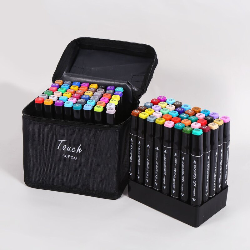 Art Markers Manufacturer - 48-Color Waterproof Permanent Ink for Writing on Paper Alcohol Markers