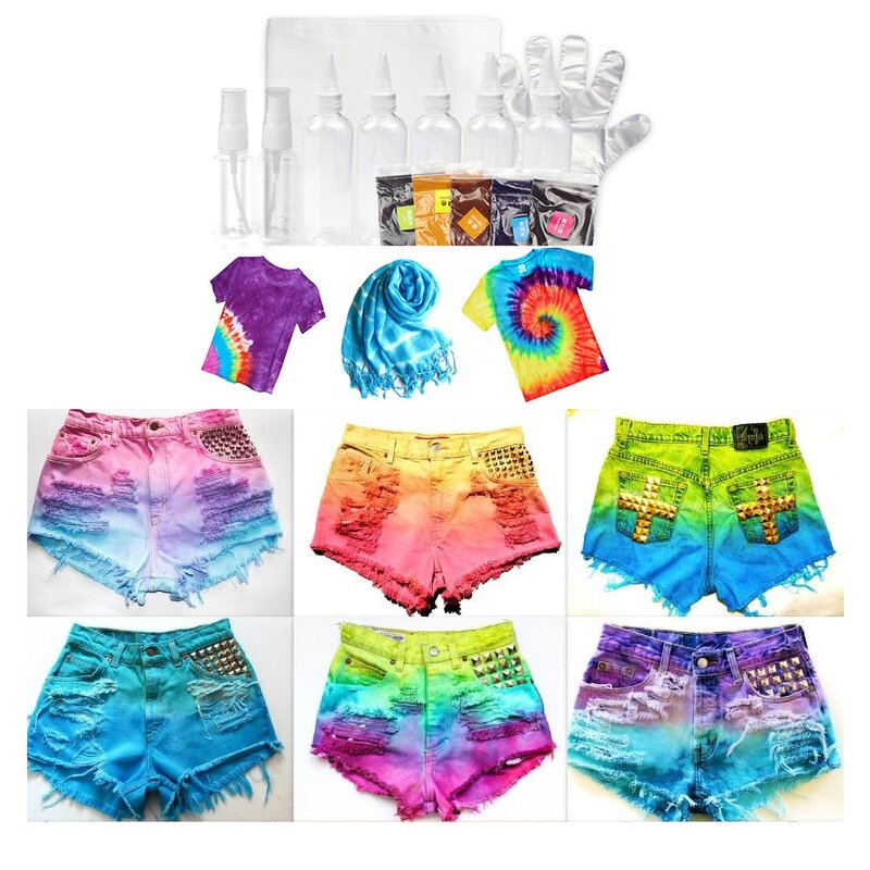 DIY Tie Dye Art Set Manufacturer - Promotional 24-Color Rubber Bands Kit for Handmade Outdoor Shirt