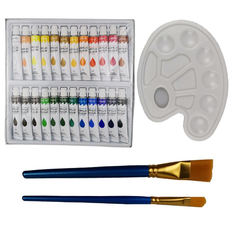 Acrylic Paint Set Manufacturer - 24-Color Waterproof Multi-Function for Canvas Wood Rock for Art Suppliers