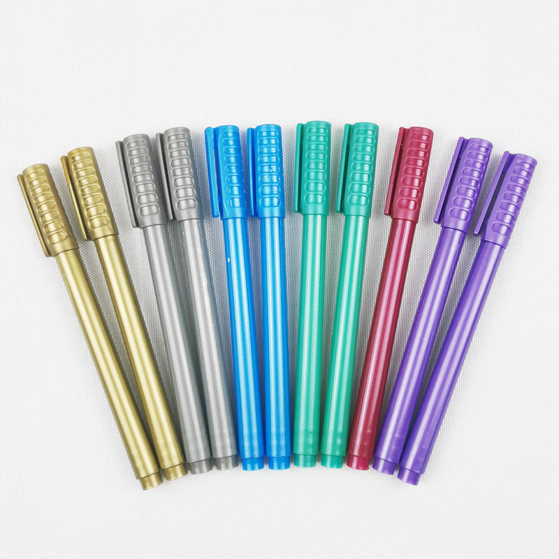 Metallic Wine Glass Markers Manufacturer - Non Toxic Safe Custom Logo Box 6 Packs Drink Wet Wiped