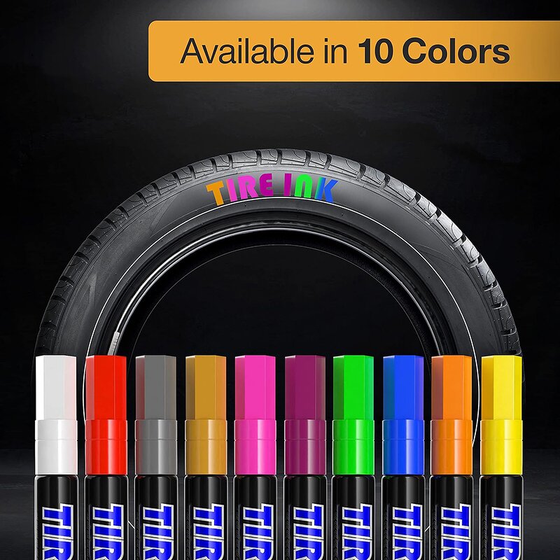 DIY Painting Markers Kit Manufacturer - Waterproof Flat Tip 6mm for SUV Car Tyres Permanent Ink