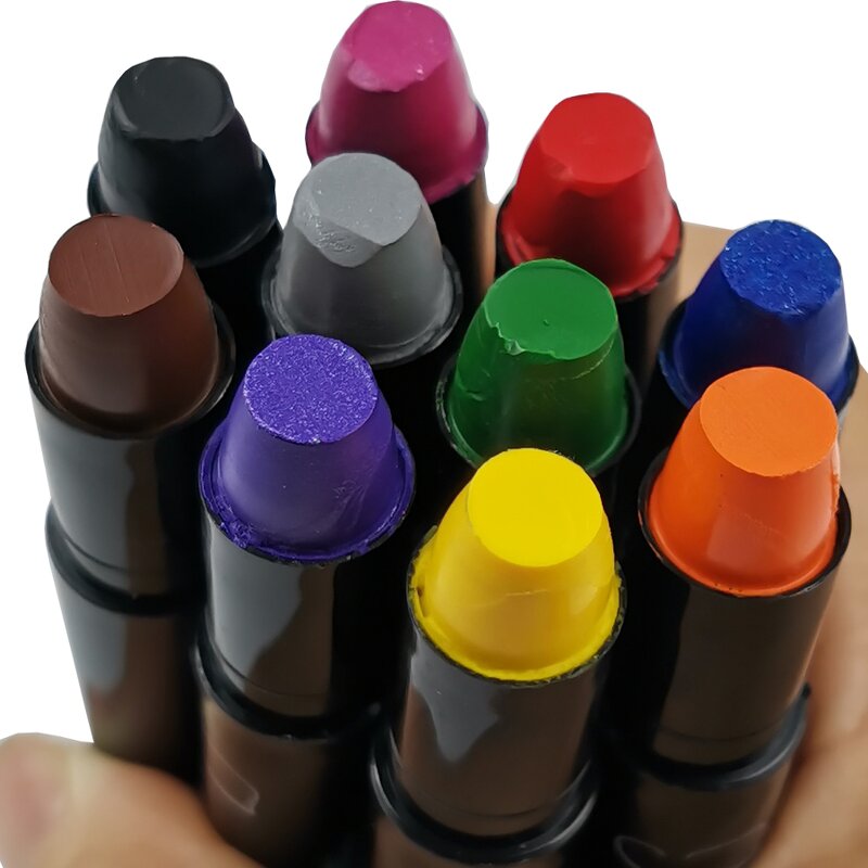 Wax Crayon Set Manufacturer - Promotional Non-Toxic 12/24 Colors Students' Drawing Oil Chalk with Custom Logo