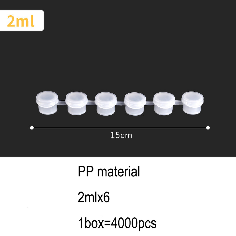 Clear Storage Containers Manufacturer - Empty 6 Strip for Non-Toxic Water-Based Acrylic Paint 5ML Pots for DIY
