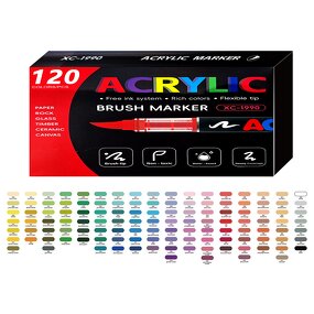 Acrylic Art Markers Manufacturer - OEM Custom Soft Real Brush Tips 120 Colors Non-Bleeding Waterproof Permanent