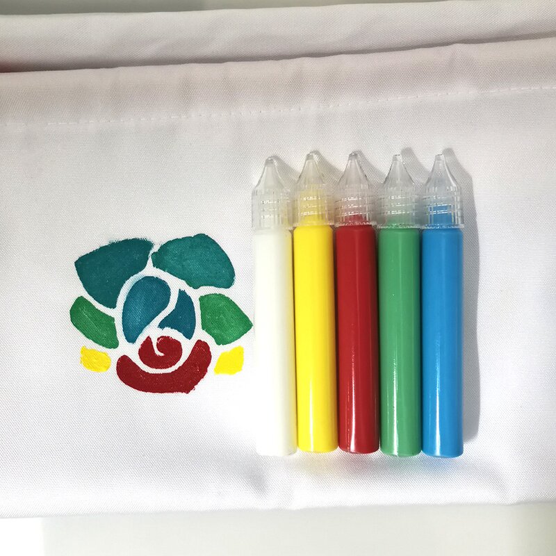 Fabric Paint Kits Manufacturer - Rainbow and Soft 12colors Permanent with Stencils and Brushes