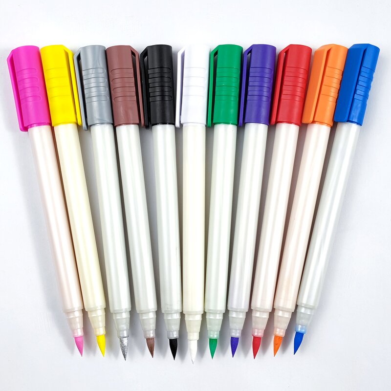 Acrylic Paint Markers Set Manufacturer - Real Soft Brushes Water-Proof Erasable with Dual-Sided Writing for Rock Wood Fabric