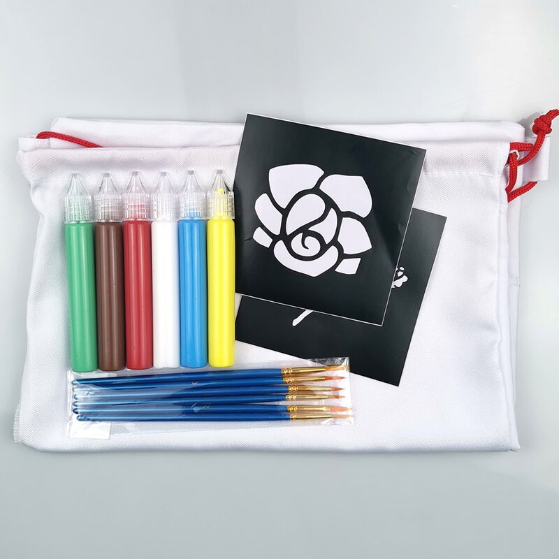 Fabric Paint Kits Manufacturer - Rainbow and Soft 12colors Permanent with Stencils and Brushes