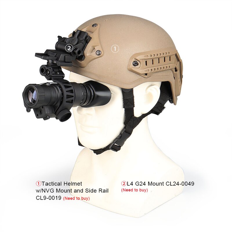 Tactical PVS-14 Digital Monocular NVG Manufacturer - Hot Selling with 21.2mm Base Mount Helmet Dovetails J Arm Mount
