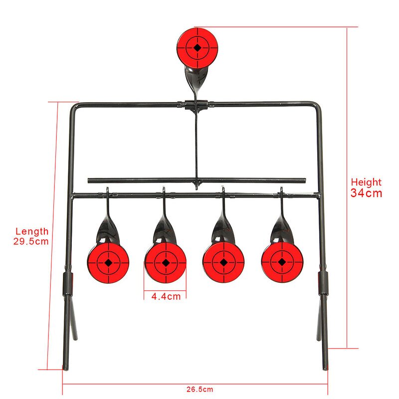 Shooting Target Manufacturer - 4 Targets Auto Reset Practicing Metal Rotating Target GZ36-0005