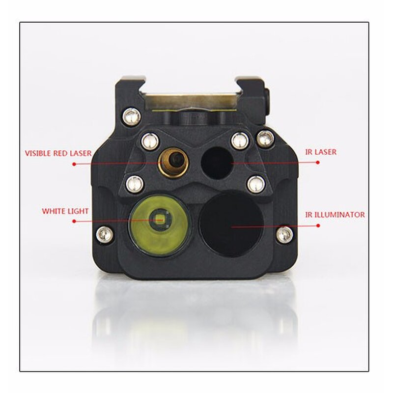 LED Light Flashlight Manufacturer - Hunting Equipment Tactical DBAL-PL with Red Laser and IR Illuminator GZ15-0087