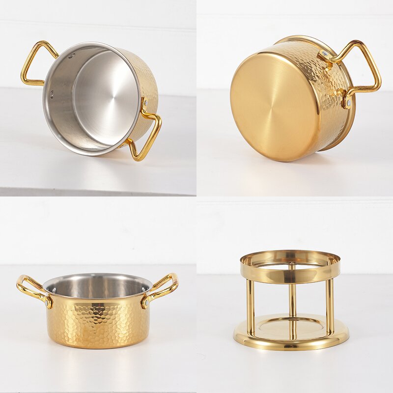 Alcohol Stove Set Manufacturer - Hotel Stainless Steel Hot Pot with Lid for Food Warming & Chafing Dish