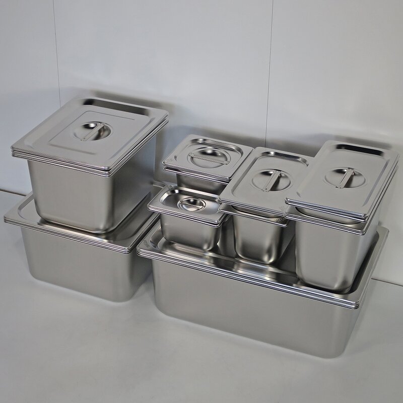 GN Pan Manufacturer - 304 Stainless Steel 1/6 GN Food Pan for Hotel & Restaurant