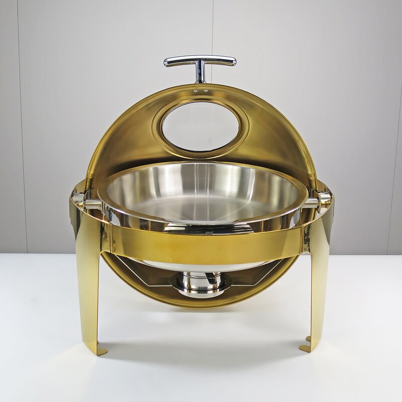 Chaffing Dishes Manufacturer - Hotel & Restaurant Luxury for Buffet Catering Stainless Steel Roll Top