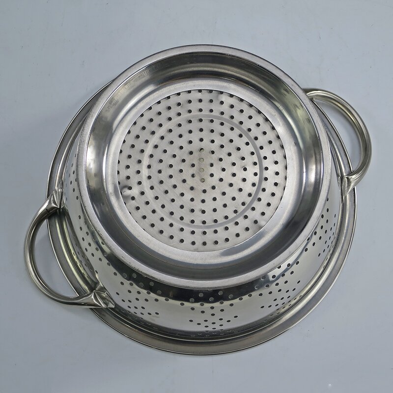 Colander Bowl Manufacturer - Stainless Steel Kitchenware Filter Basin Kitchen Strainer for Fruits Vegetables
