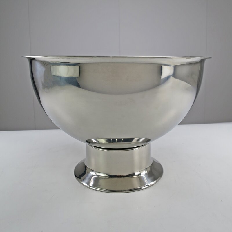 Champagne Beer Wine Cooler Manufacturer - 304 Stainless Steel Large Metal Ice Bucket With Stand Golden Bar Tools