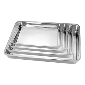 Stainless Steel Tray Manufacturer - Commercial Restaurant Kitchen Hollow Ware Trays Multi Purpose Deep Tray