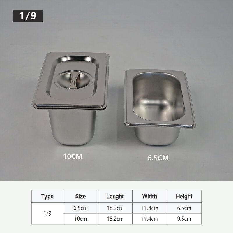 Food Storage Containers Manufacturer - 1/9 Stainless Steel Stackable Steam Table Pan for Buffet Event Catering