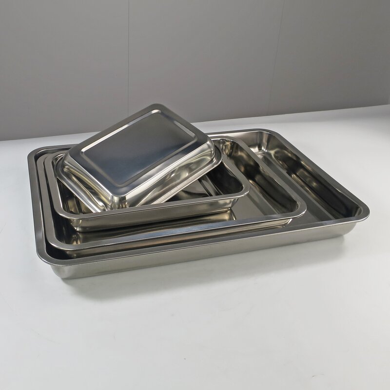 Stainless Steel Tray Manufacturer - Commercial Restaurant Kitchen Hollow Ware Trays Multi Purpose Deep Tray