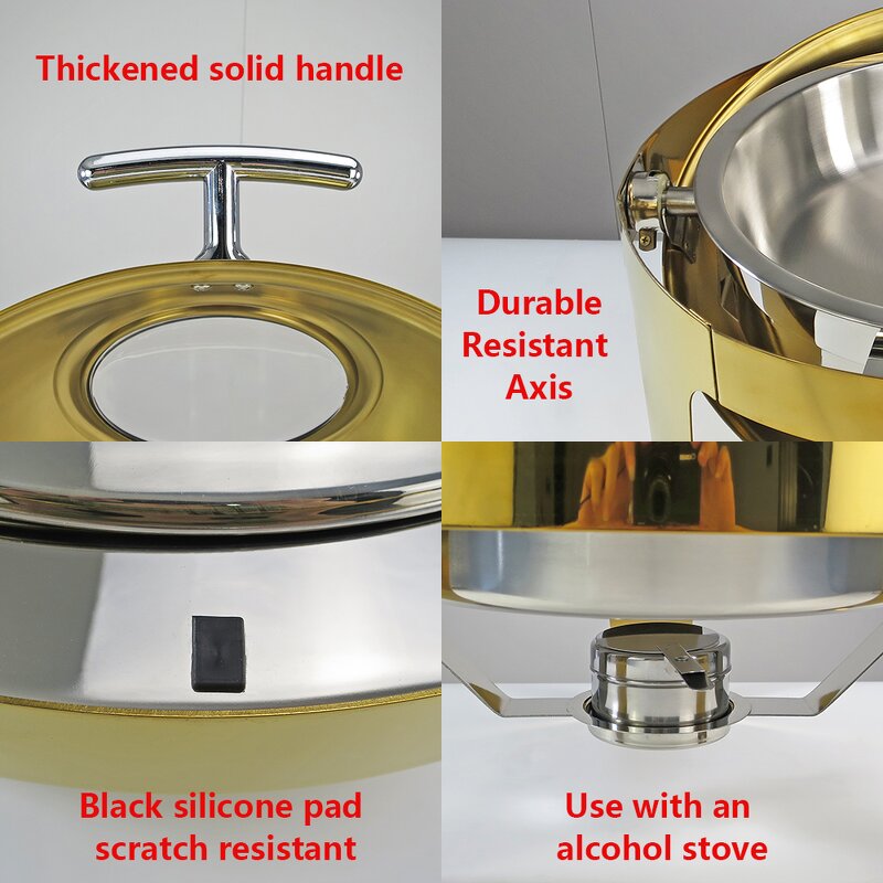 Chafing Dish Manufacturer - Hotel & Restaurant Supplies Round Stainless Steel Rolling Top Food Warmer