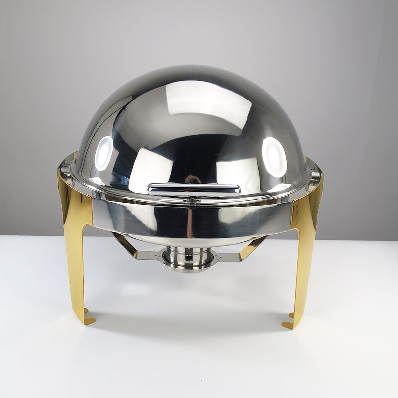 Chafing Dish Manufacturer - Hotel & Restaurant Supplies Round Stainless Steel Rolling Top Food Warmer
