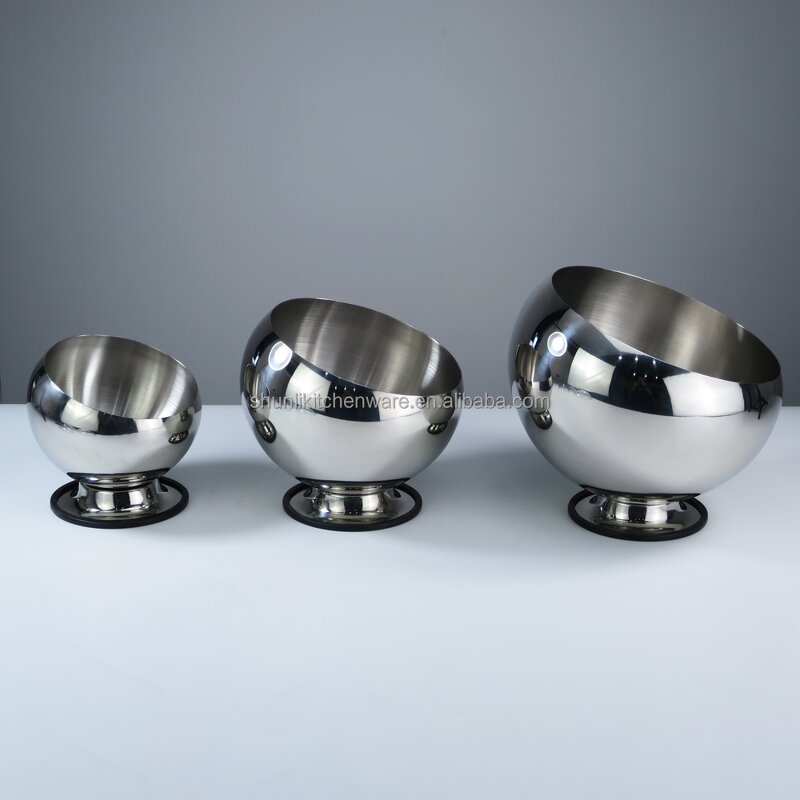 Sauce Bowls Manufacturer - Buffet Catering Stainless Steel Oblique Open Mouth Seasoning Container With Cover