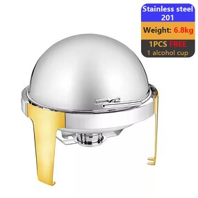 Chafing Dish Manufacturer - Hotel & Restaurant Supplies Round Stainless Steel Rolling Top Food Warmer