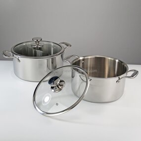 Cooking Pot Manufacturer - Food Grade 304 Stainless Steel Deepening Stockpot Commercial Silver Hot Pot Large Capacity