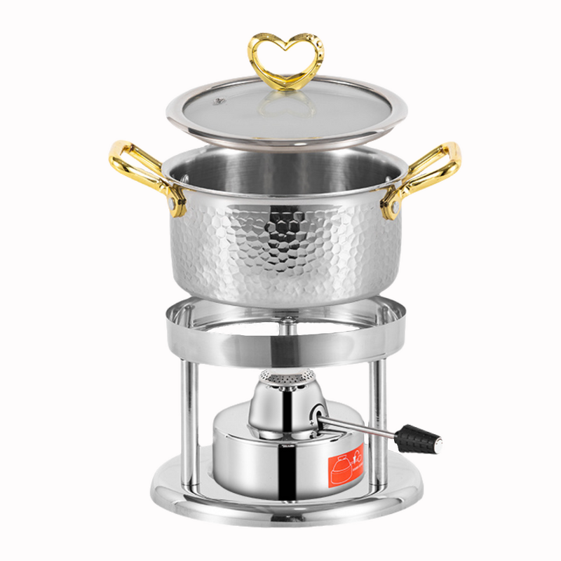 Alcohol Stove Set Manufacturer - Hotel Stainless Steel Hot Pot with Lid for Food Warming & Chafing Dish